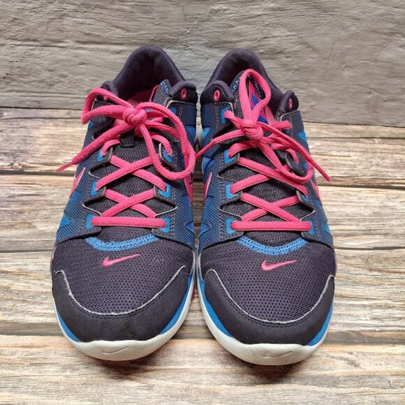 Nike running shoes pink blue light weight Flex Supreme TR2 sz 8.5 - Picture 2 of 7
